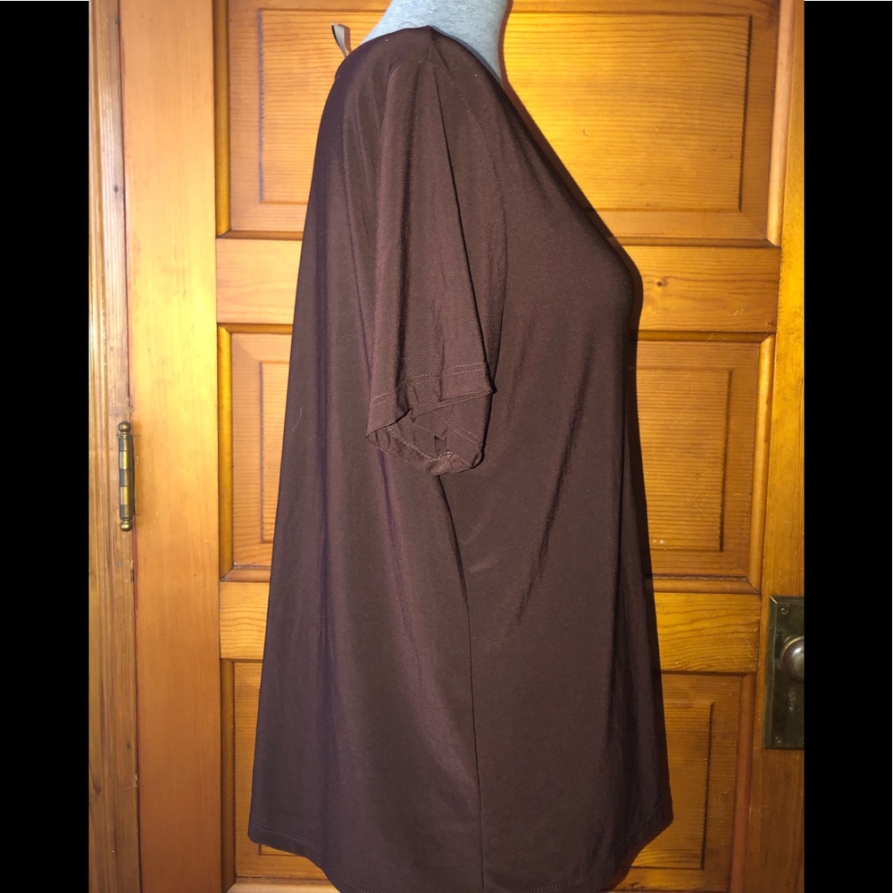 Susan Lawrence Brown Dress Top - Picture 3 of 6